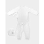 Mac Ilusion Mac Ilusion Traje 3 piezas BASIC cruzado punto fino sin pie Blanco-23