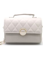 Tasje off white  met breed hengsel