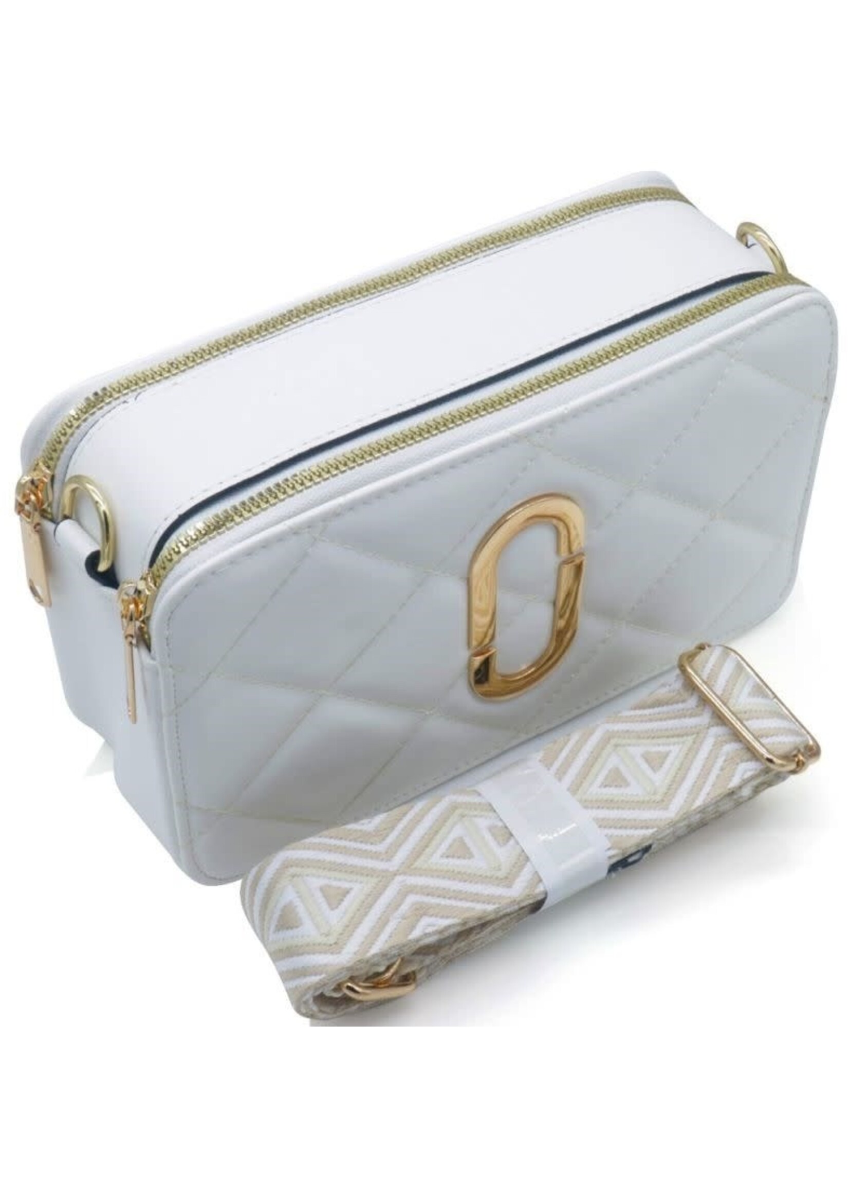 Tas off white  met goud  detail