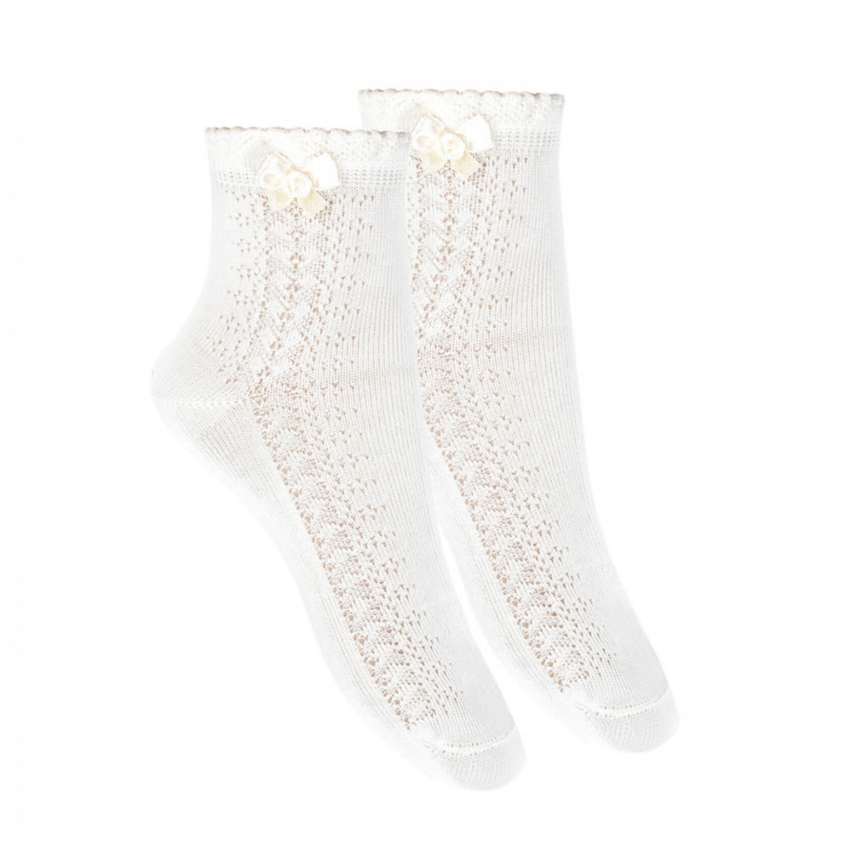 Condor Condor party Sokje off white 304 met strikje