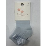 Meia Pata Meia Pata Short Socks Perle Satin Bow 11 Baby Blue
