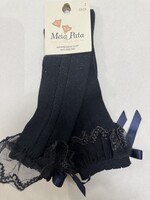 Meia Pata Meia Pata Perle Kneesocks With Tule and Satin Bow Back 14 Navy Blue