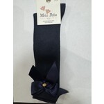 Meia Pata Meia Pata Kneesocks With Satin Bow and Gold Botton 14 Navy Blue