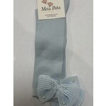 Meia Pata Meia Pata Short Socks Tule Bow With Pearls 11 Baby Blue