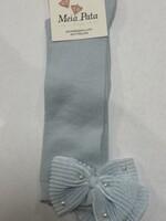 Meia Pata Meia Pata Short Socks Tule Bow With Pearls 11 Baby Blue
