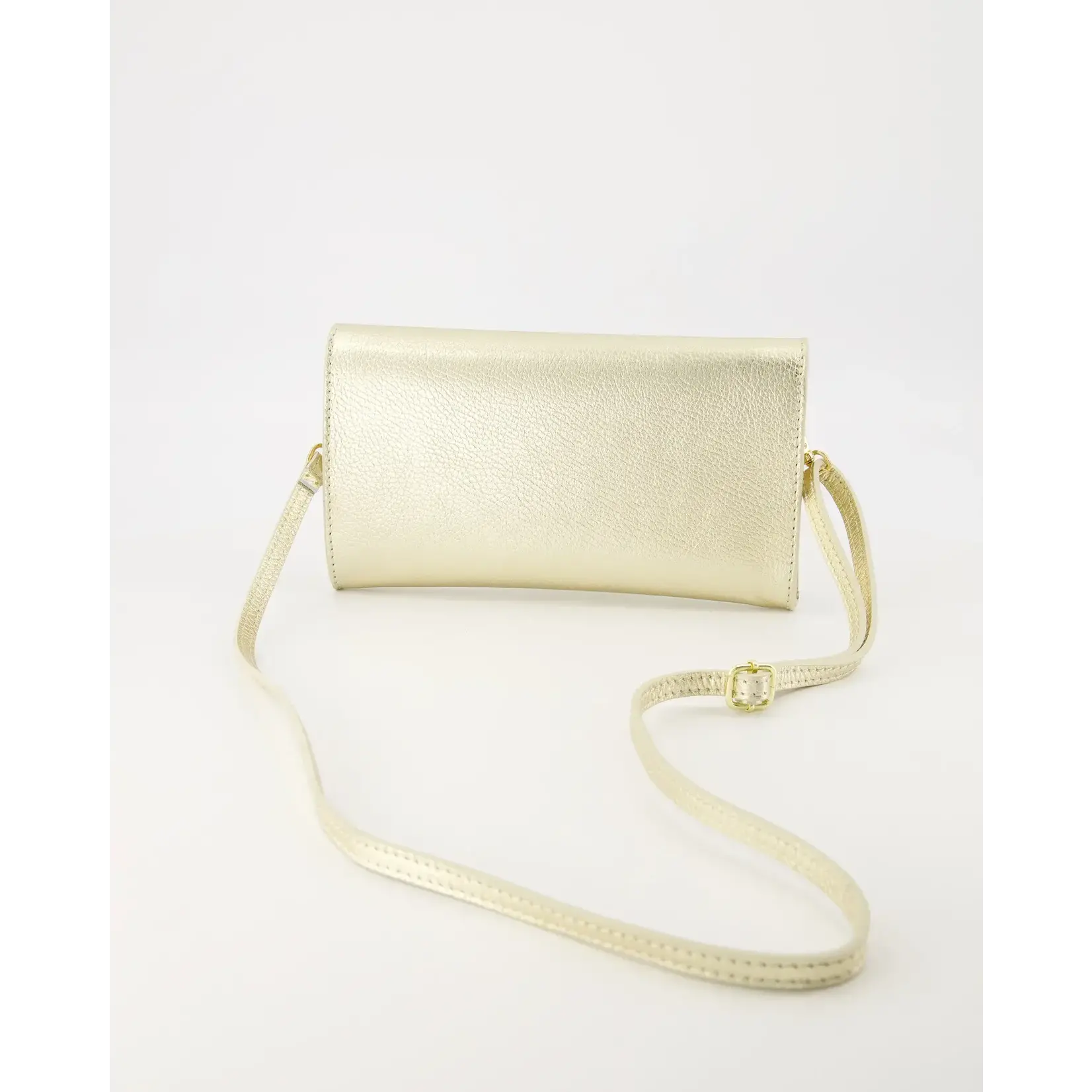 Teatro Tas Leer Classic Grain - - Goud GLITTER GESP
