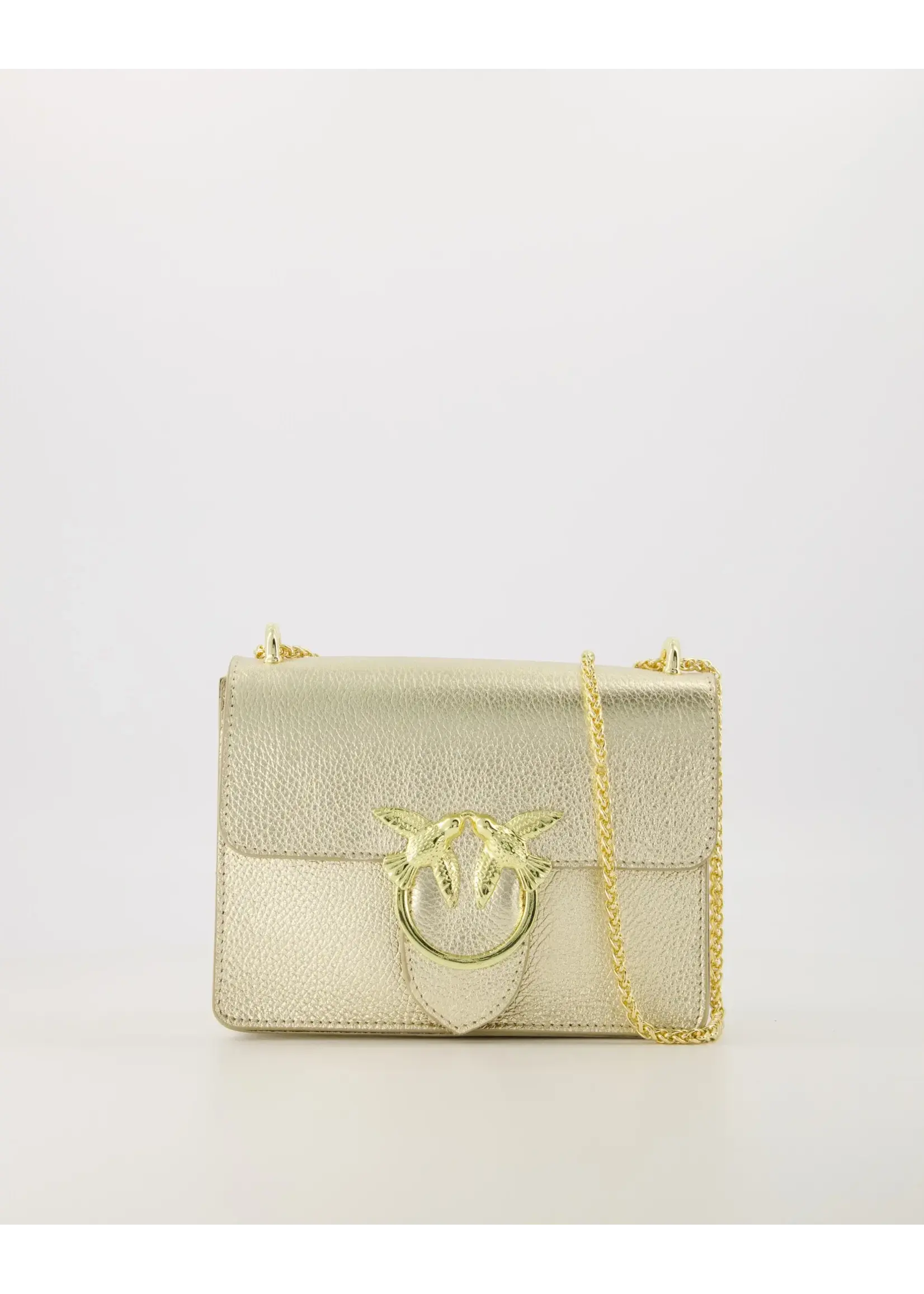 Teatro Tas Leer GOUD - - met goud gesp bird