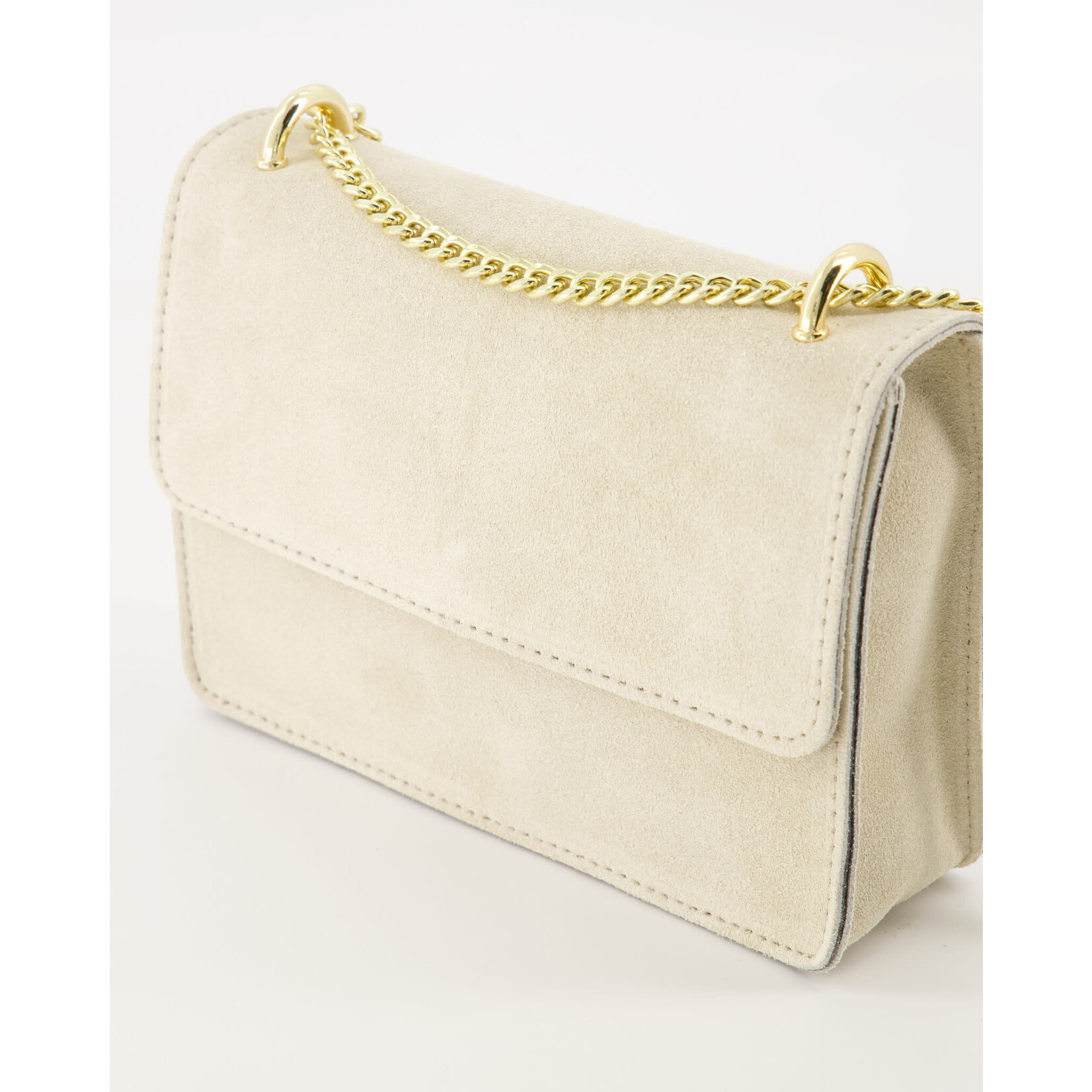 Teatro Tas Suede goud- - met goud hengsel