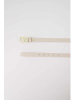 Teatro Riem  leer beige met gouden gespje