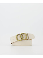 Teatro Riem  leer beige  goud met gouden gesp
