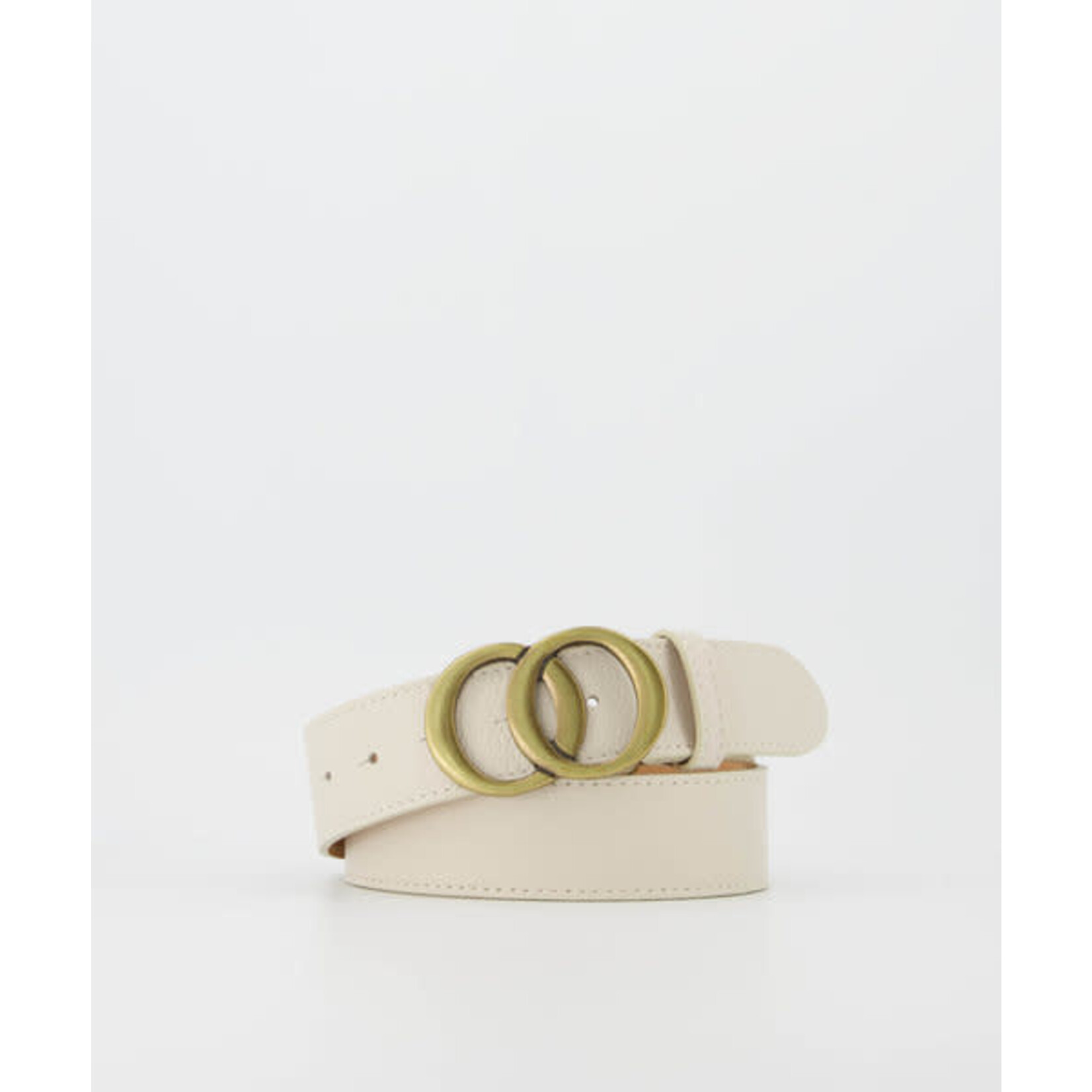 Teatro Riem  leer beige  goud met gouden gesp