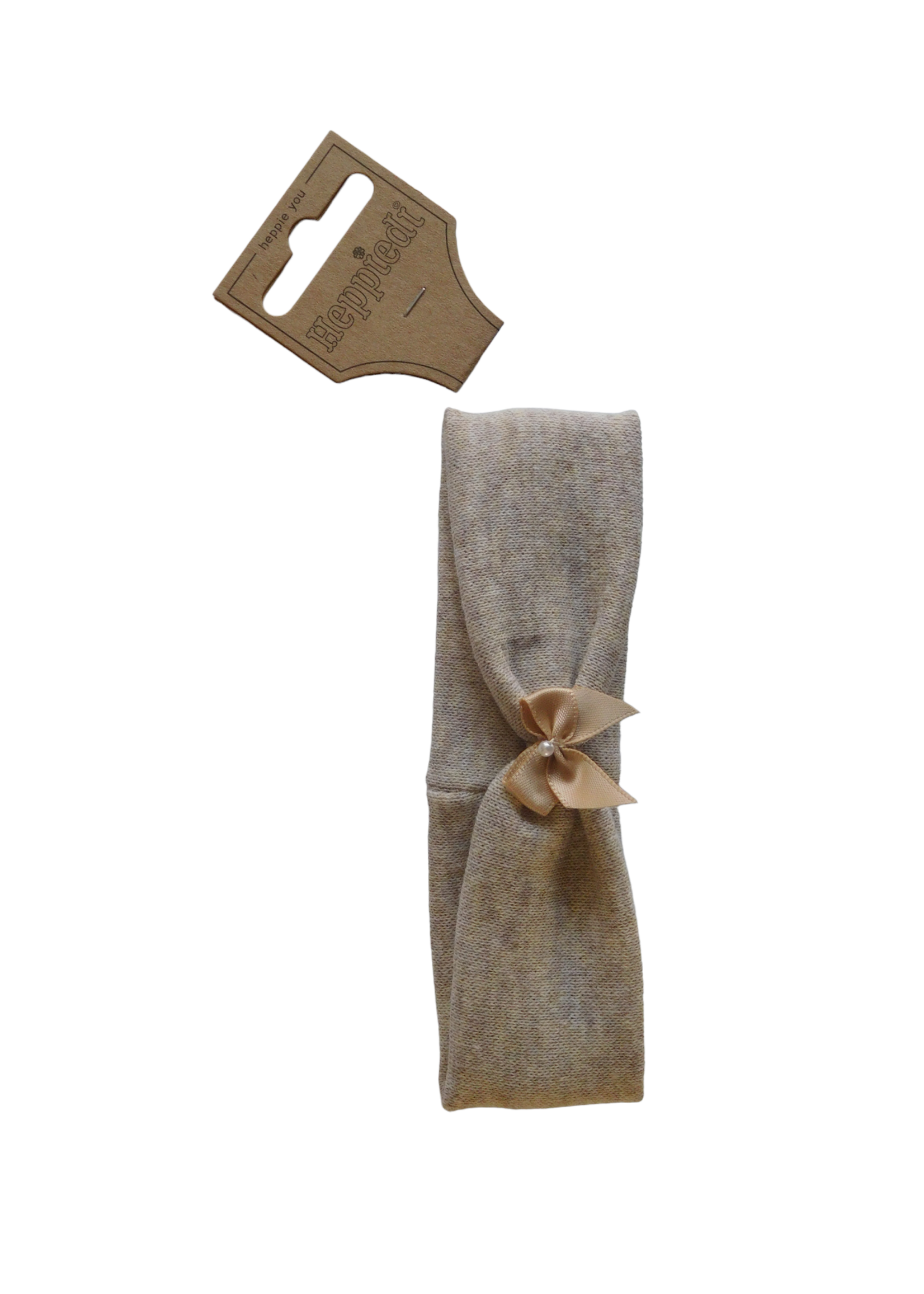 Heppidie  haarband strikje/pareltje naturel