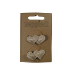 Heppidie    Haarknijper klein 2 hartjes goud/lurex