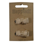 Heppidie    Haarknijper klein strikje ribs/organza zand