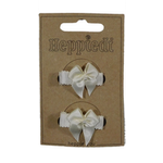 Heppidie Haarknijper off white 2 cm. strikje