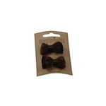 Heppidie Haarknijper klein strikje fluweel d bruin