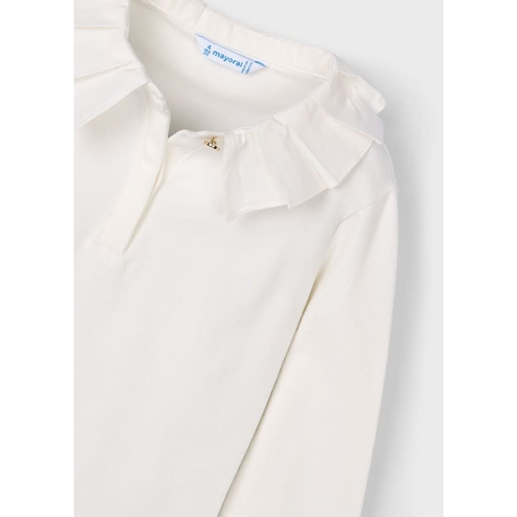 Mayoral Mayoral L/s basic polo Cream - 25 00131
