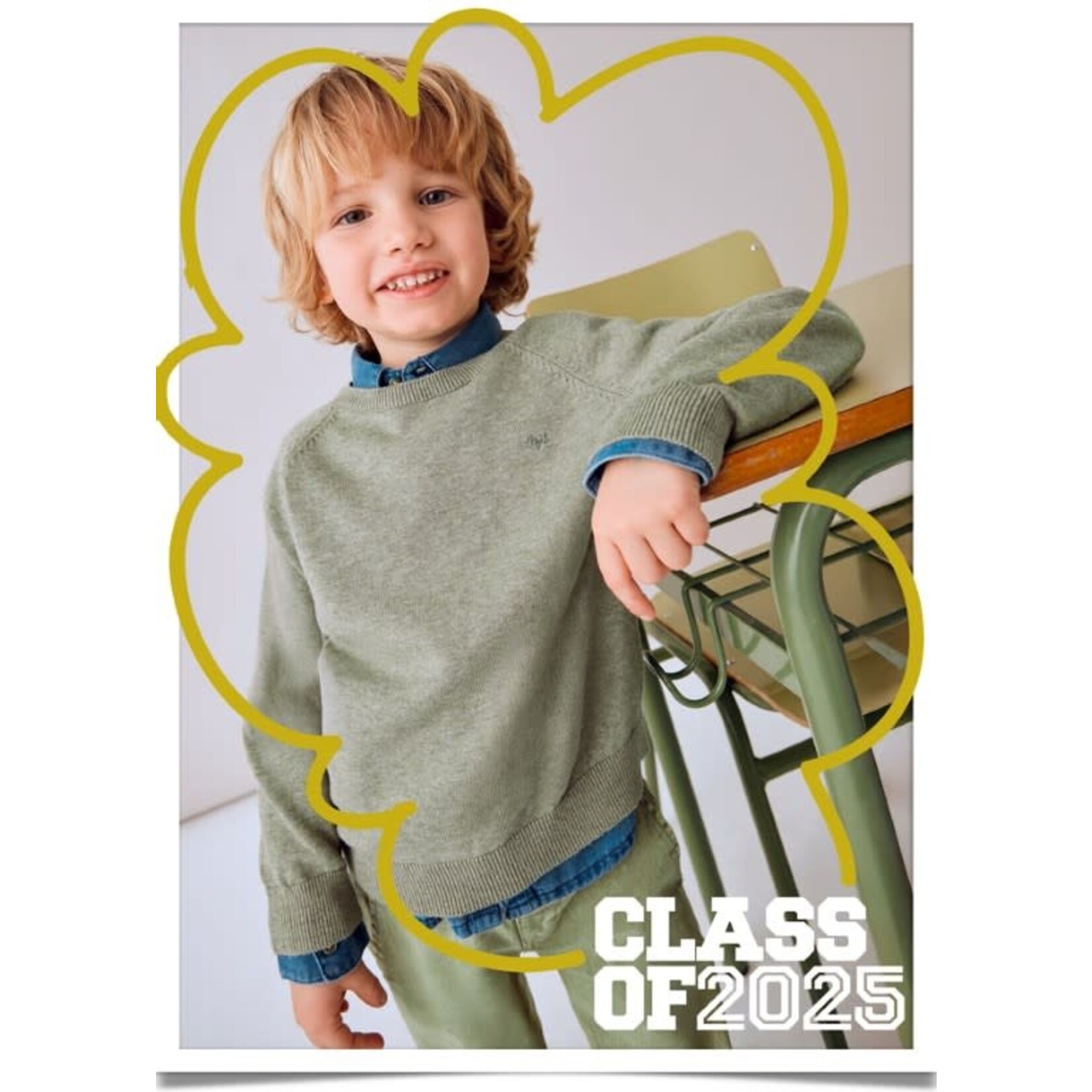 Mayoral Mayoral Basic cotton jumper w/round Pistachio - 25 00323