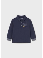 Mayoral Mayoral L/s smooth detail polo Blue - 25 02101
