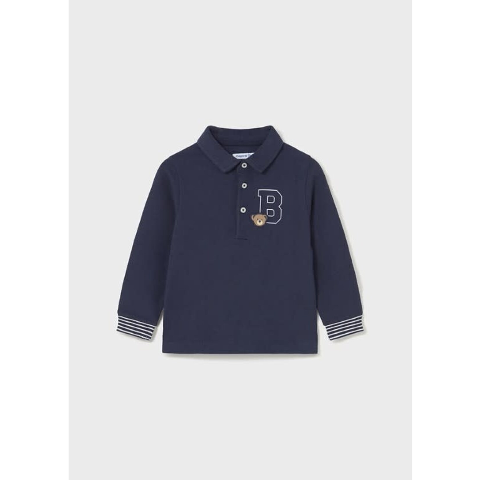 Mayoral Mayoral L/s smooth detail polo Blue - 25 02101