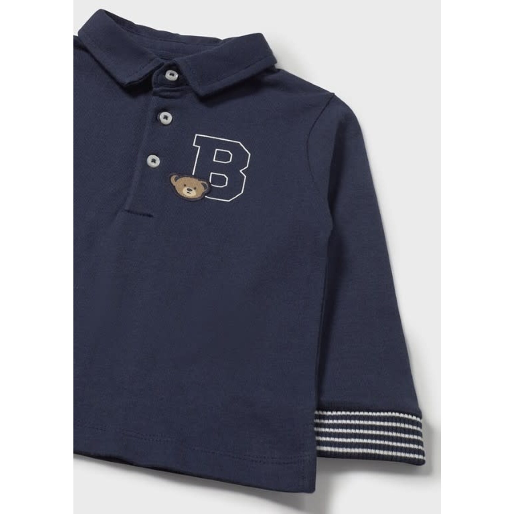 Mayoral Mayoral L/s smooth detail polo Blue - 25 02101