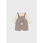 Mayoral Mayoral Short soft dungaree Sesame - 25 02645