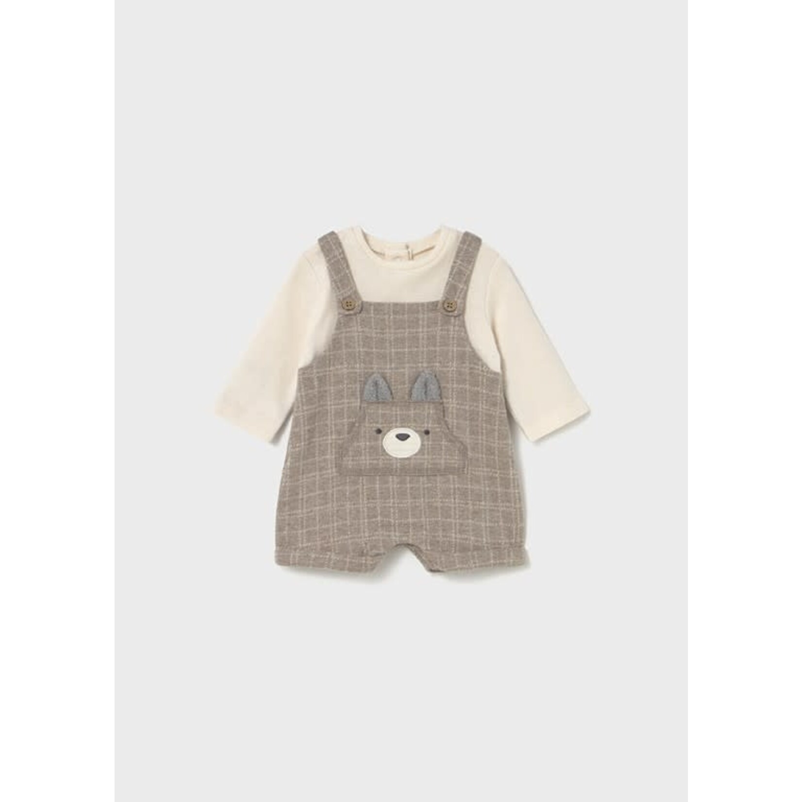 Mayoral Mayoral Short soft dungaree Sesame - 25 02645