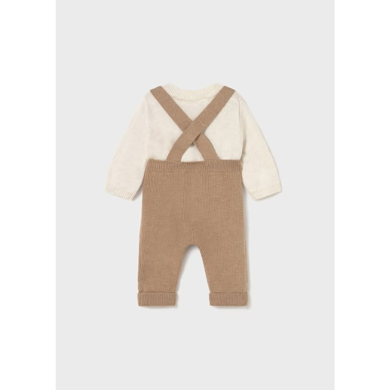 Mayoral Mayoral Knit dungarees set Toffee - 25 02646