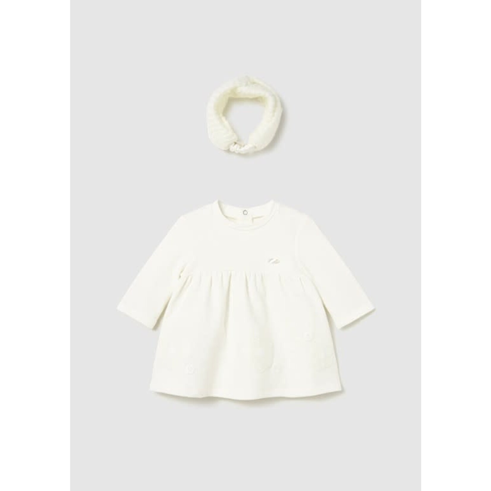 Mayoral Mayoral Dress w/ headband Natural - 25 02803