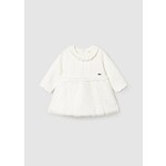 Mayoral Mayoral Tricot/tull dress Natural - 25 02815