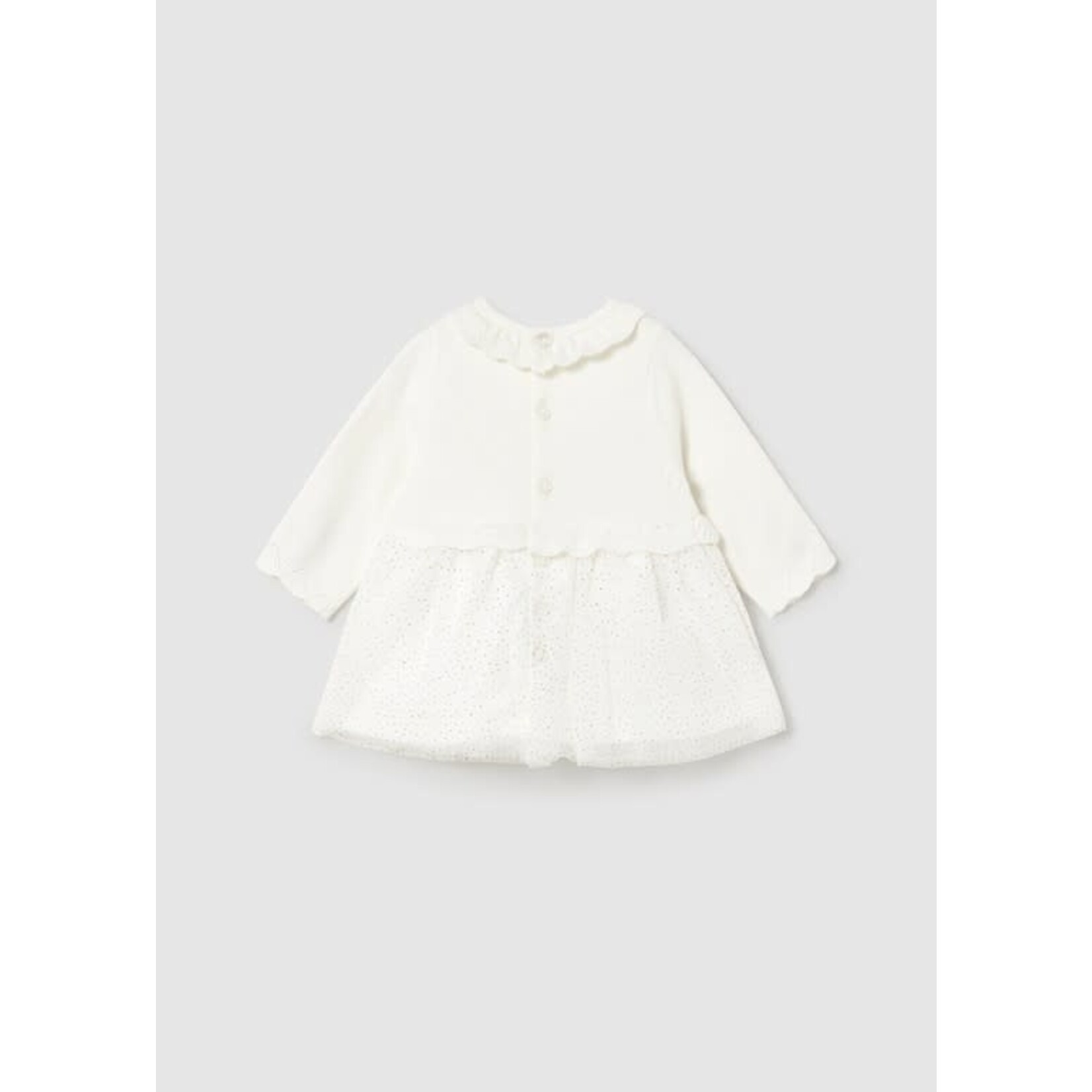 Mayoral Mayoral Tricot/tull dress Natural - 25 02815