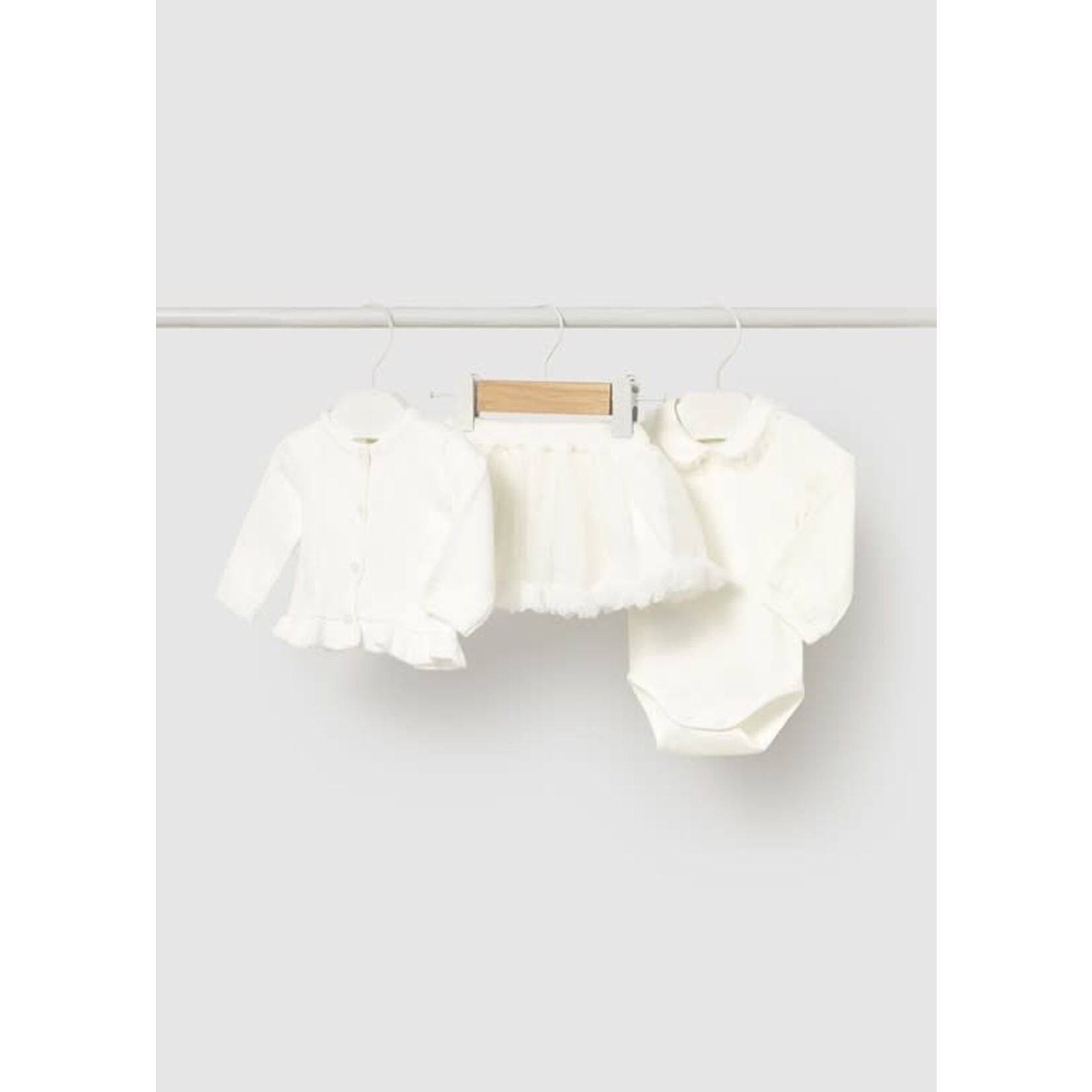 Mayoral Mayoral 3 pcs skirt set Natural - 25 02830