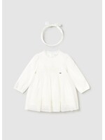 Mayoral Mayoral Tulle embroided ceremony dres Natural - 25 02902