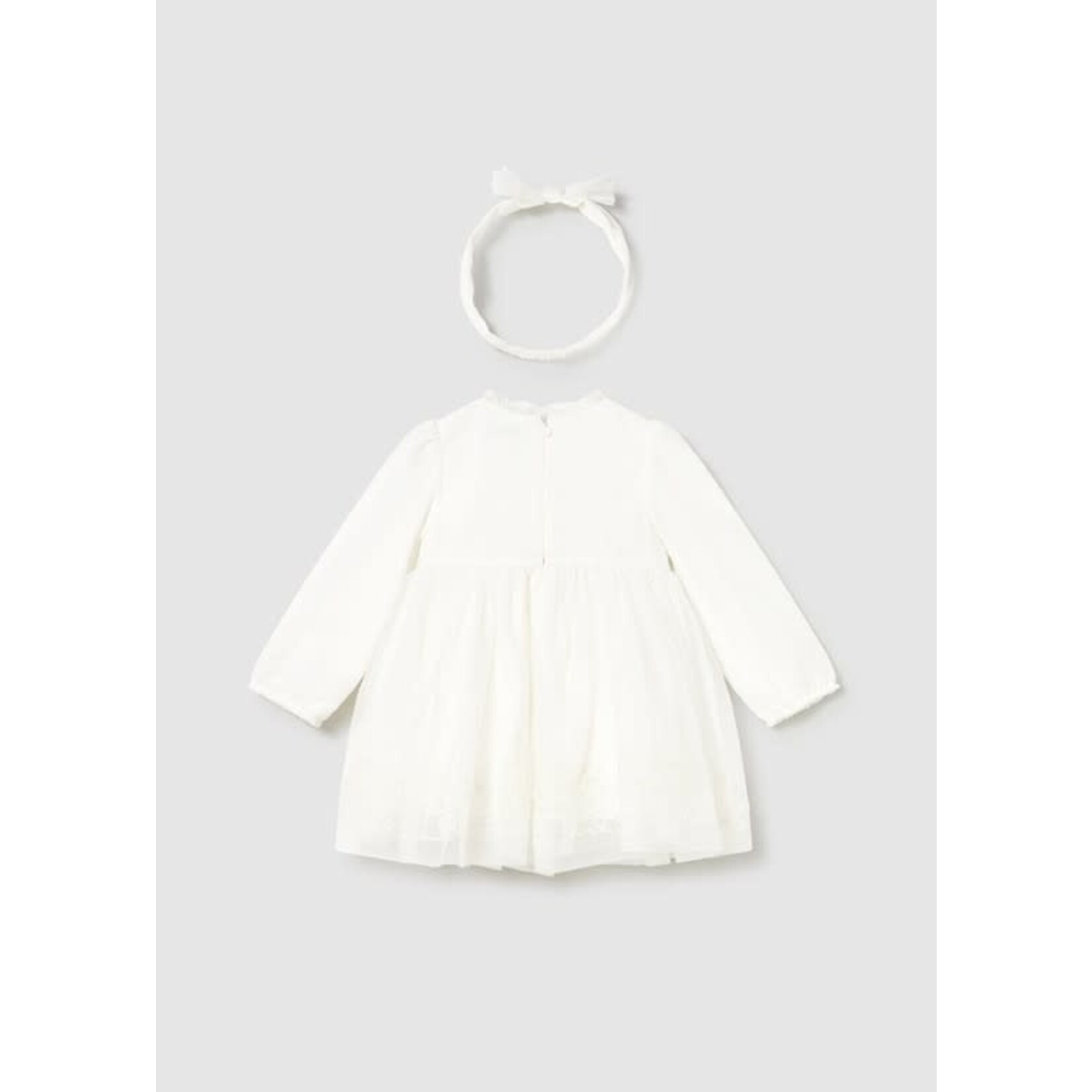 Mayoral Mayoral Tulle embroided ceremony dres Natural - 25 02902
