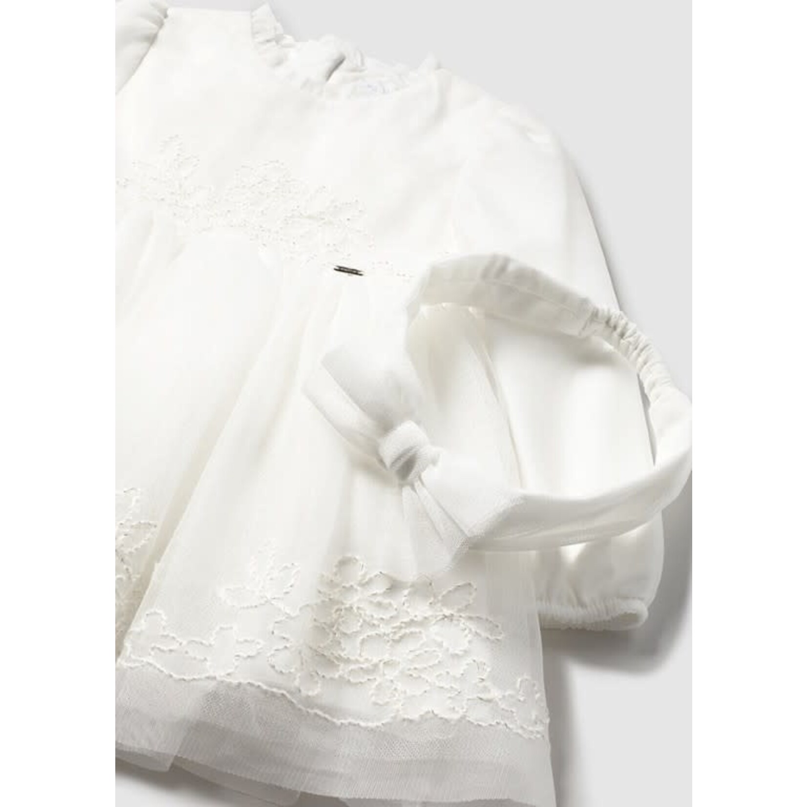 Mayoral Mayoral Tulle embroided ceremony dres Natural - 25 02902