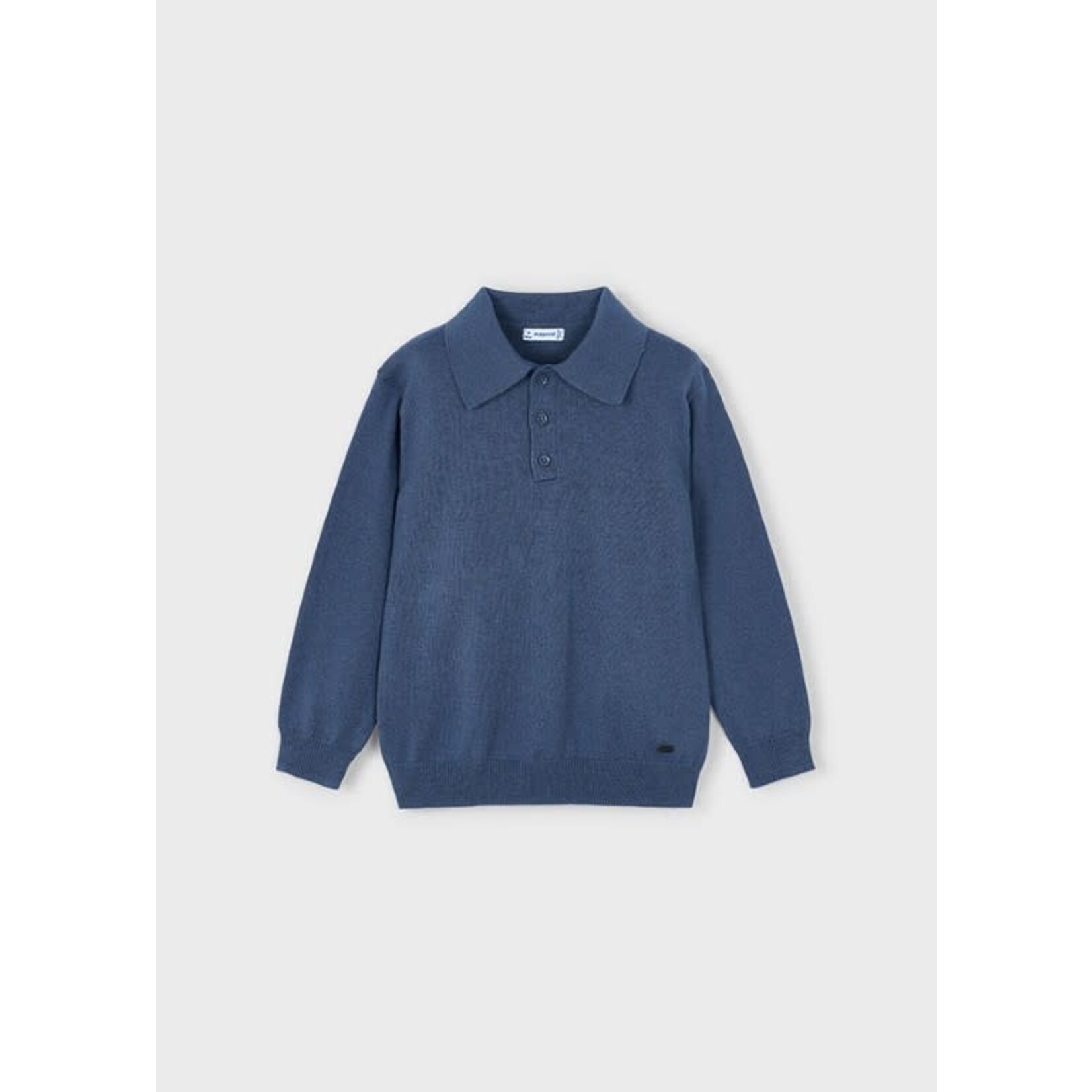 Mayoral Mayoral L/s knit polo H. Steel - 25 04122