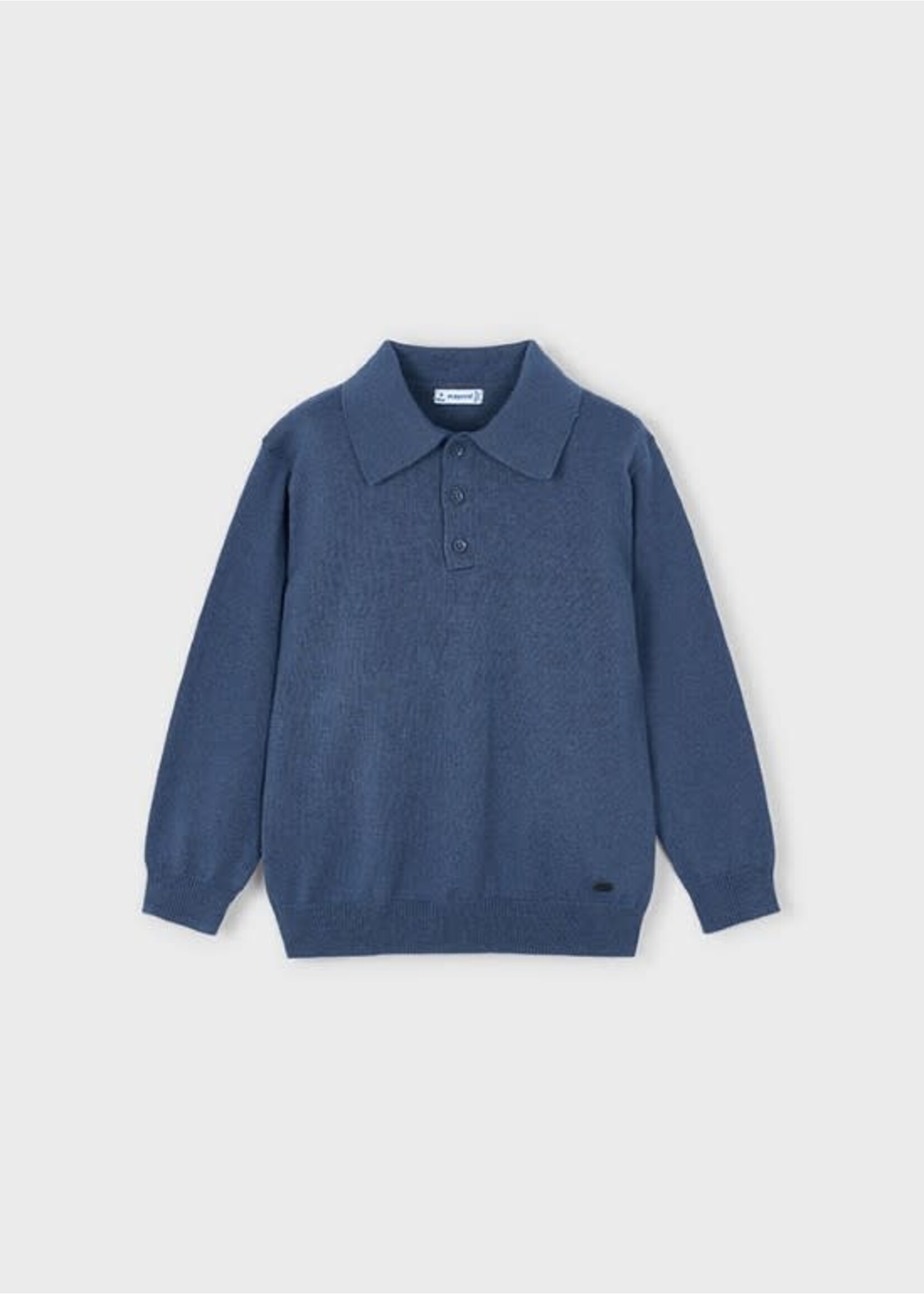 Mayoral Mayoral L/s knit polo H. Steel - 25 04122