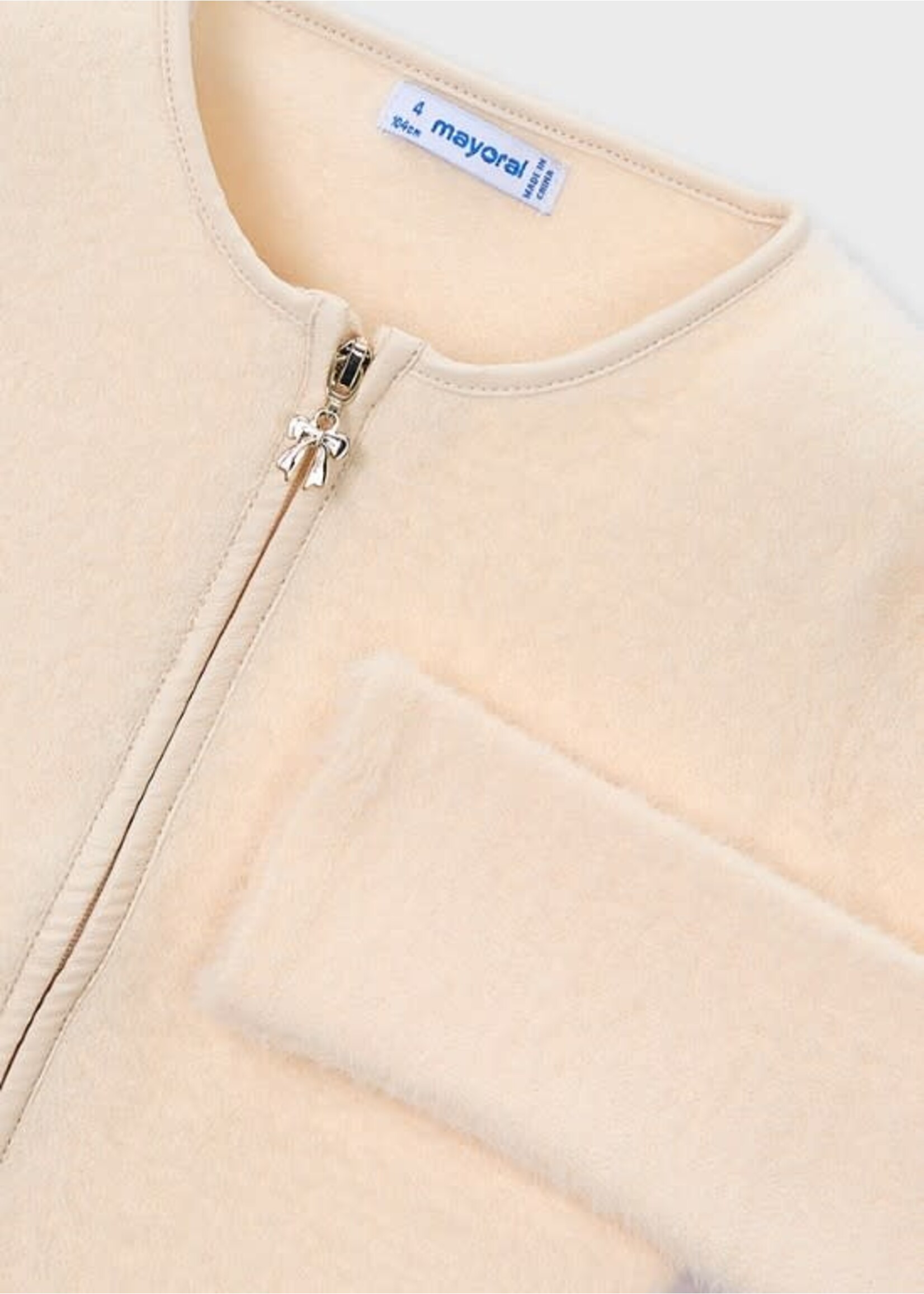 Mayoral Mayoral Knit faux fur cardigan Almond - 25 04310