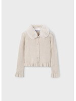 Mayoral Mayoral Faux fur collar cardigan H. Sand - 25 04311
