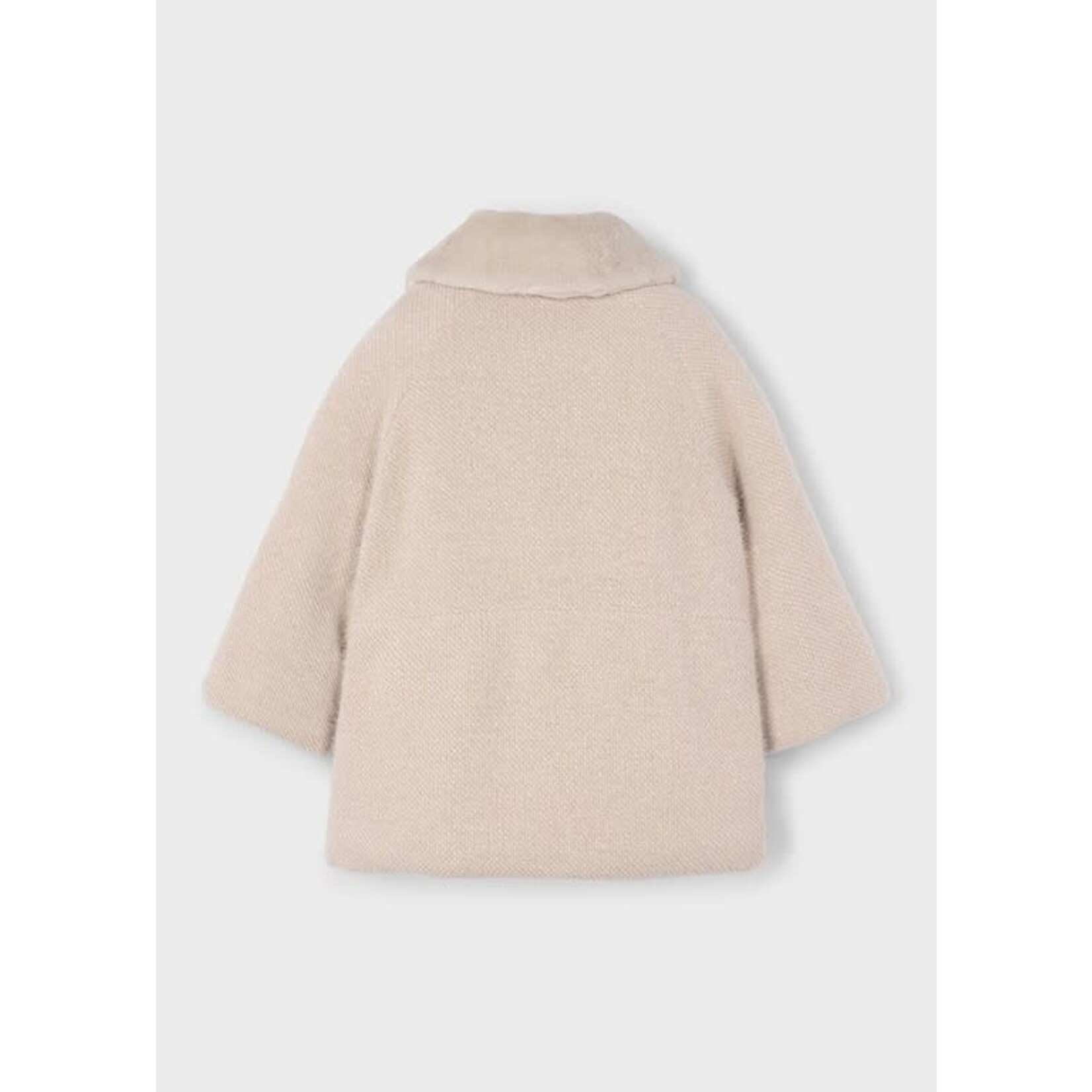 Mayoral Mayoral Knitted fur coat Sand - 25 04438