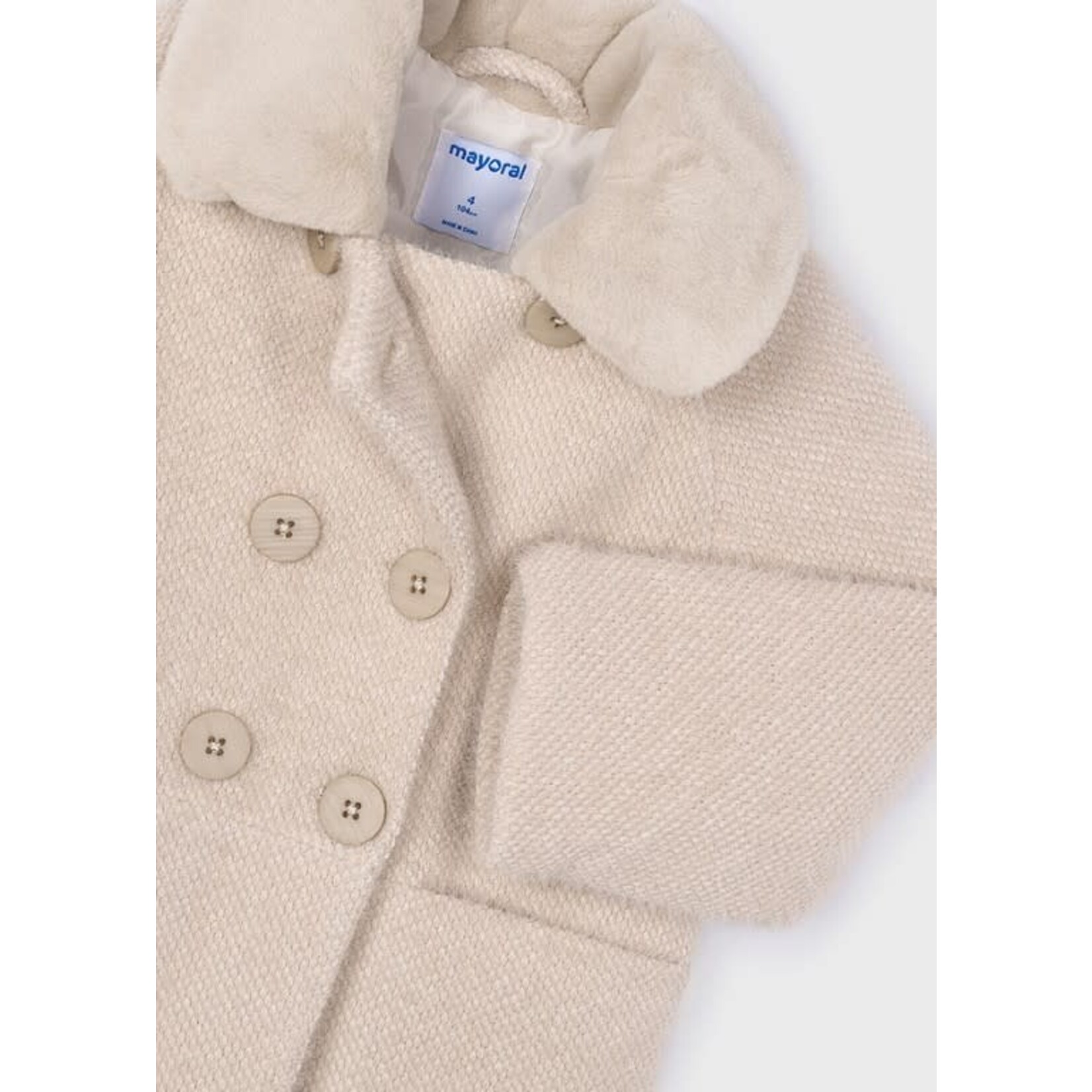 Mayoral Mayoral Knitted fur coat Sand - 25 04438