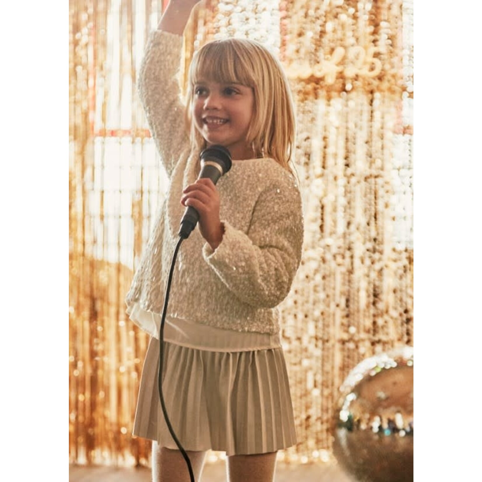 Mayoral Mayoral Sequin combined dreess Sand - 25 04925