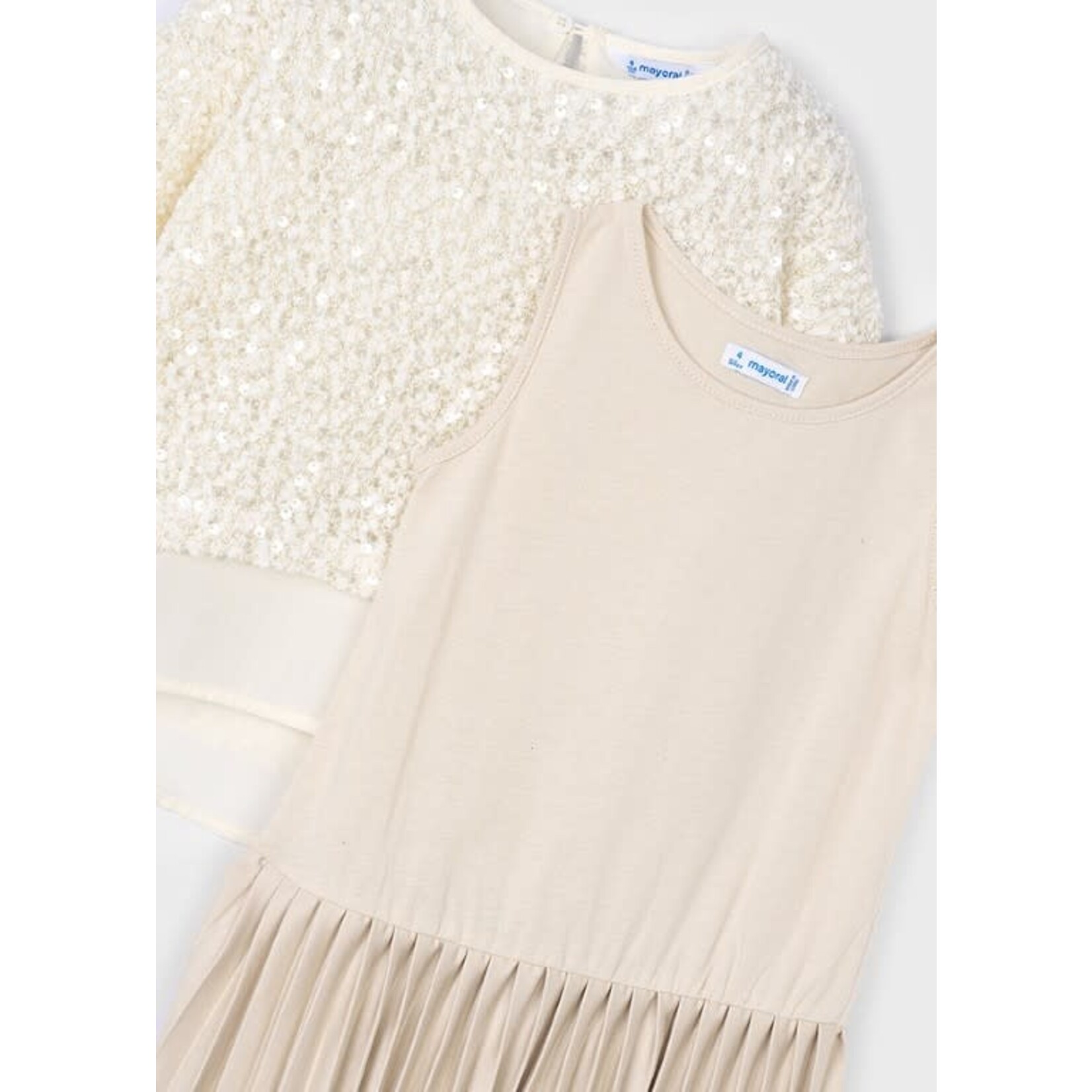Mayoral Mayoral Sequin combined dreess Sand - 25 04925