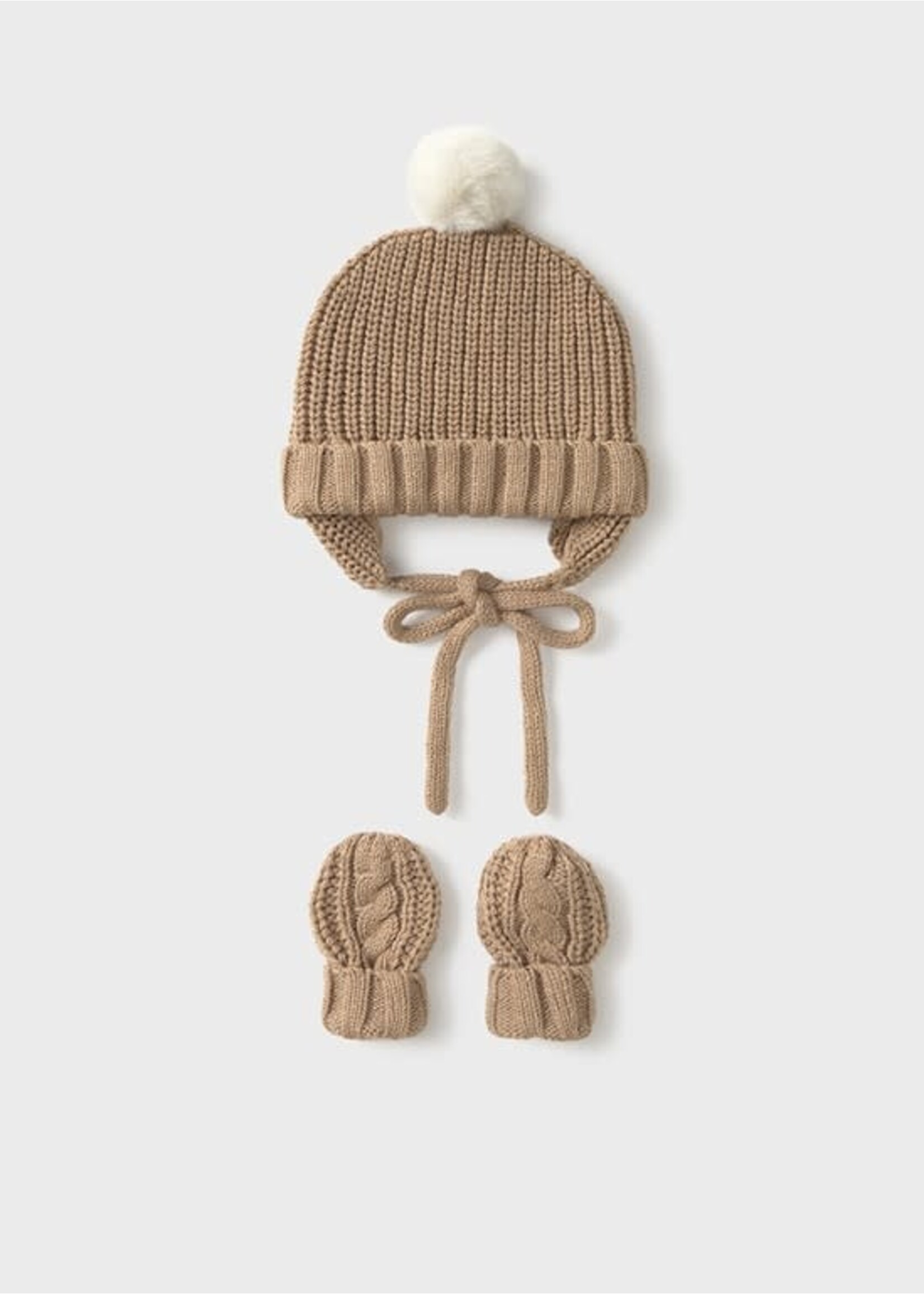 Mayoral Mayoral Hat & mittens set Toffee - 25 09929