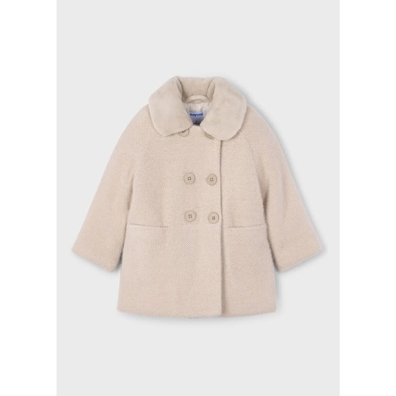Mayoral Mayoral Knitted fur coat Sand - 25 04438