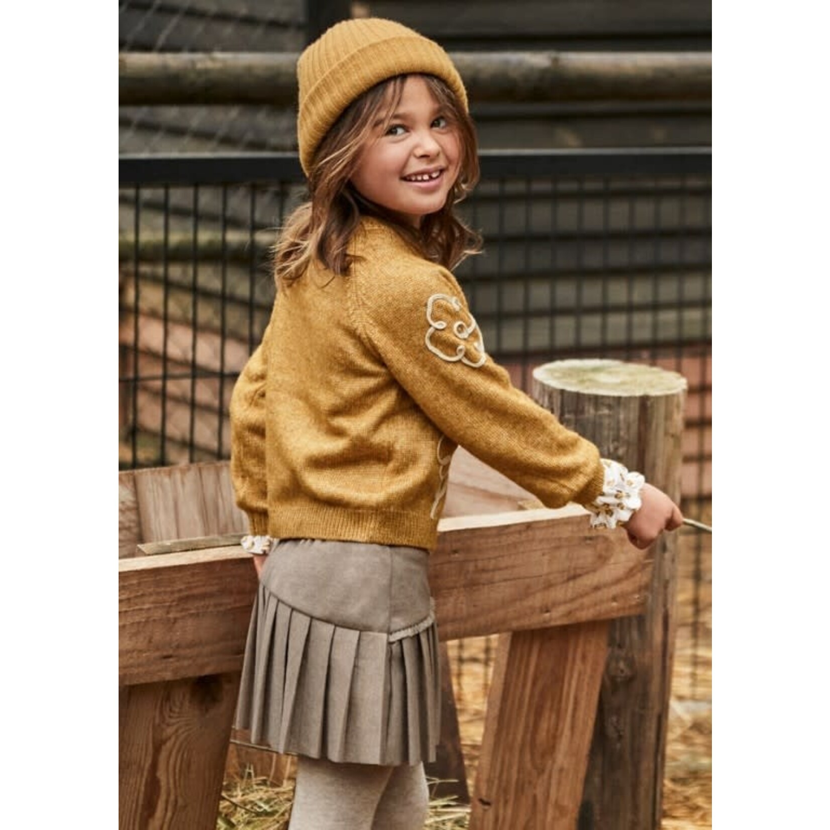 Mayoral Mayoral Pleated knit skort Col. Mole - 25 04909