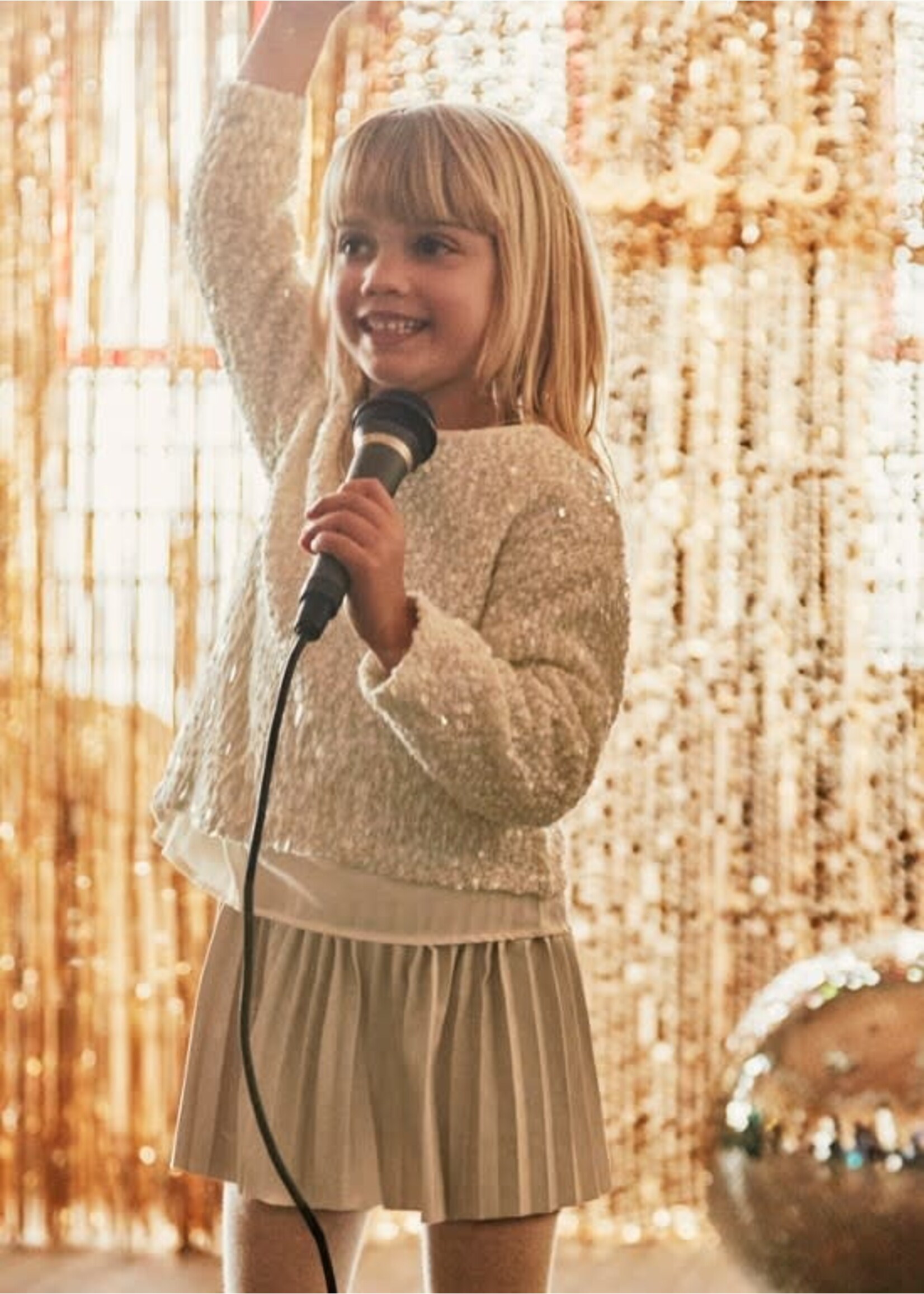 Mayoral Mayoral Sequin combined dreess Sand - 25 04925