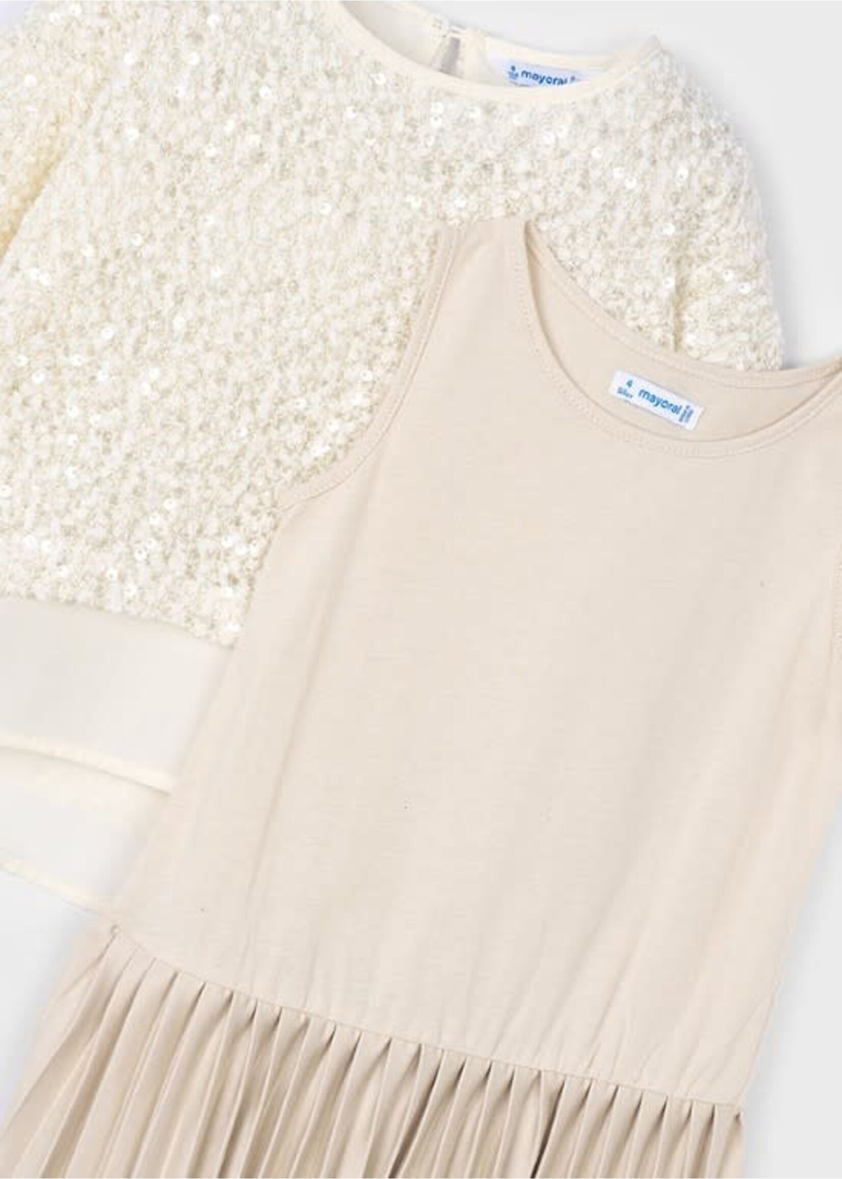 Mayoral Mayoral Sequin combined dreess Sand - 25 04925