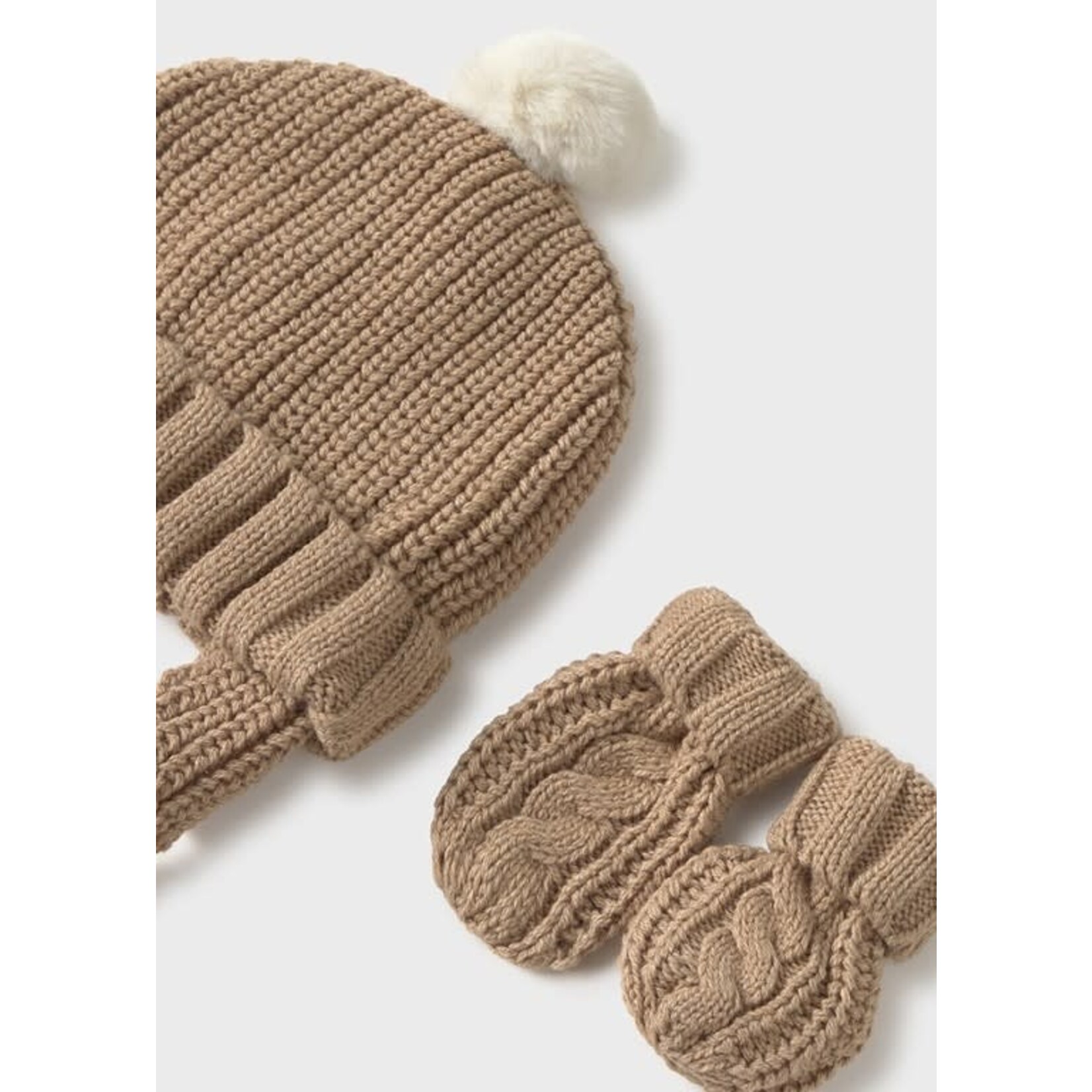 Mayoral Mayoral Hat & mittens set Toffee - 25 09929