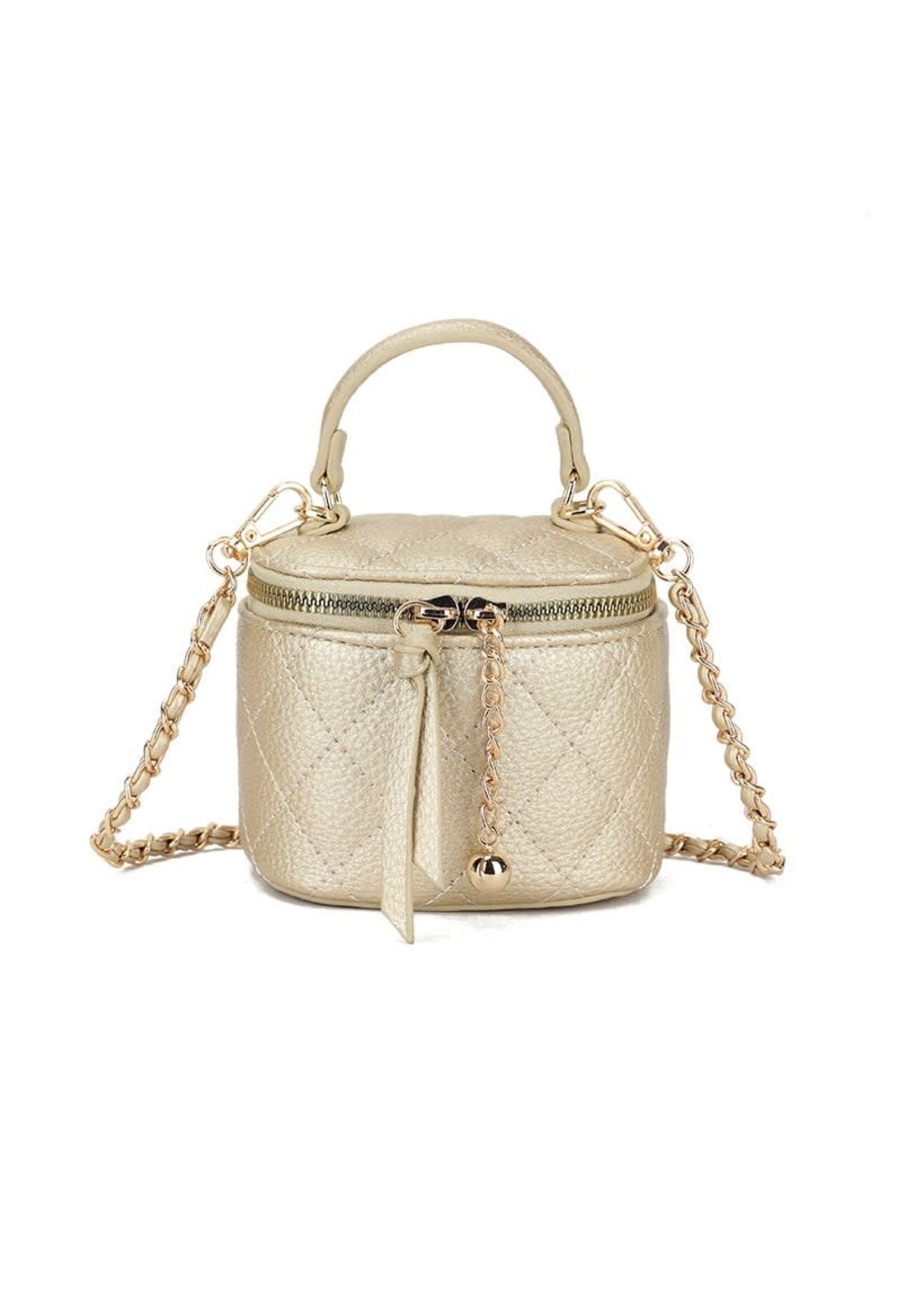 Tasje goud met gouden ketting